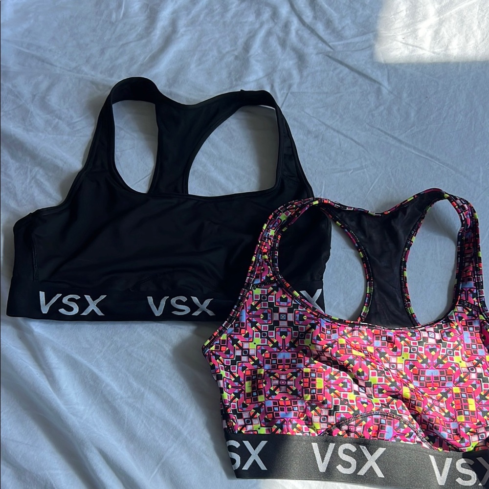 VSX Women's Black and Multicolor Sports Bras